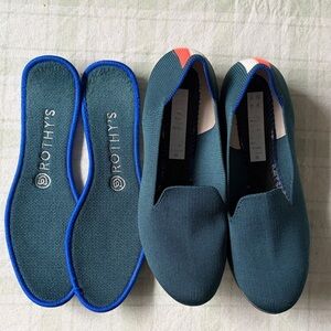 Rothy's Blue and Red Slip-On Shoes with Insoles
